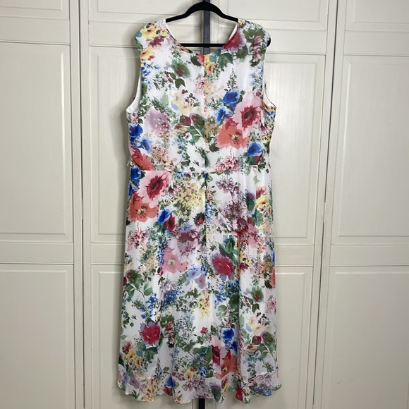 Danny and Nicole Women’s Faux Wrap Floral Sheath Garden Dress Plus Size 24W - Picture 7 of 14
